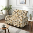 thumbnail image 4 of Xoenoiee Rooster Chicken Sunflower Print Reclining Loveseat Slipcover, Washable 6-Piece Velvet Stretch Sofa Covers, Soft 2 Seat Loveseat Recliner Cover, 4 of 6