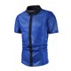 thumbnail image 1 of pstuiky camiseta de hombre, Camisa de lentejuelas de moda para hombre, con cuello vuelto brillante y manga larga. camisas casuales para hombre m, 1 of 7