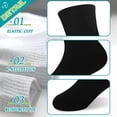 thumbnail image 3 of Xiao Hua Calcetines deportivos náuticos para niños y niñas, calcetines básicos casuales de algodón puro, juego de 6 pares, color negro, 3 of 5