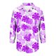 thumbnail image 4 of Camisas de cuello de la tripulación de manga corta para las mujeres hawaiana impreso cuello acampanado blusa casual suave verano playa top, 4 of 6