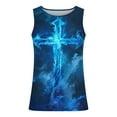 thumbnail image 5 of LbsKUS Mens 3D Graphic Printed T Shirts Summer Casual Christian Religious Tops Fashion Jesus Cross Short Sleeve Muscle Fit Tee Shir,Blue,XXXXL, 5 of 5