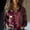 Purple, variant on Womens Tops Stylish Print Long Sleeve Cotton Button Blouse Spring Summer Shirts for Women Black L