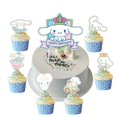 thumbnail image 1 of Set de 25 toppers para cupcakes Jlemon, gato rosa para cumpleaños, 1 of 1