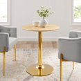 thumbnail image 2 of 28 inch Dining Table, Round, Natural Gold, Wood, Metal Steel, Modern Contemporary, Mid Century Kitchen Room Cafe Bistro Restaurant Hospitality, 2 of 6