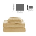 thumbnail image 3 of PEONAVET Flannel Sheets Set, Velvet Plush Sheets Queen Size Winter Warm Deep Pocket Fleece Sheets for Cold Season Cozy Bedding Set, Matching Pillow Case, 91×63 Inch（Khaki）, 3 of 6