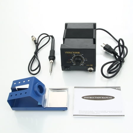 Ktaxon YiHua 936B 50W 110V Advanced Anti-Static Electric Rework Soldering Station with Soldering Iron Stand Head, Sponge Pad, SMD Desoldering Welder Tool Kit