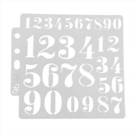 

Jmtresw Plastic Numbers Painting Template DIY Cake Coffee Decor Spray Mold Stencil
