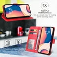 thumbnail image 2 of SaniMore for iPhone 14 Pro 6.1" PU Leather Case, Magnetic Closure Flip Wallet Cover with Wrist Strap Card Slot & Multi-Angle Kickstand All-Inclusive Protective Shell, Red, 2 of 9