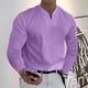 thumbnail image 2 of Tops para hombre, camisas, blusas, elegantes, informales, camisas de manga larga, deportes sólidos, cuello en V, ropa de entrenamiento físico, camiseta, Top Odeerbi  ODB-5, 2 of 8