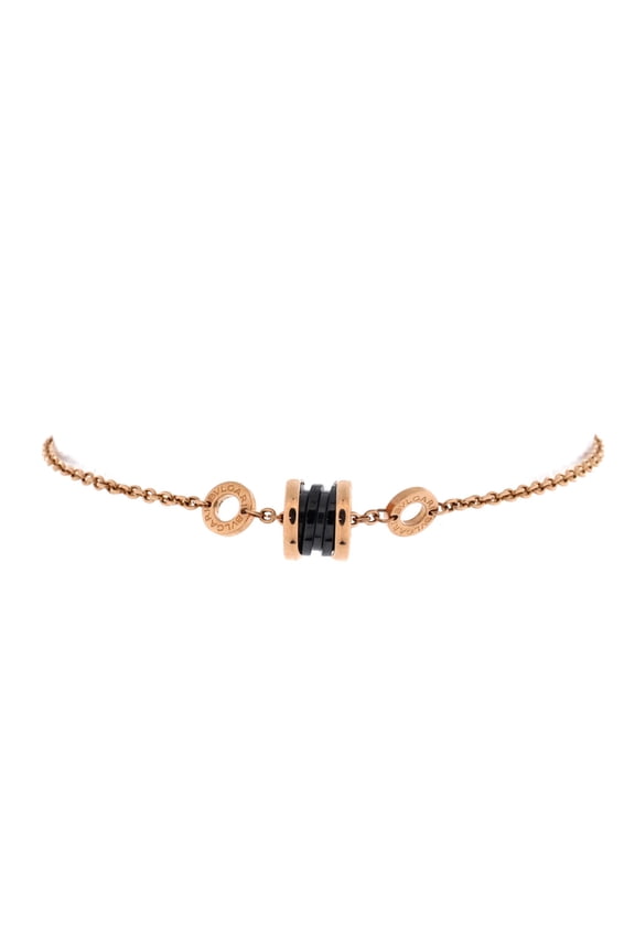 Pre-Owned B.Zero1 Soft Bracelet 18K Rose Gold with Ceramic By Rebag