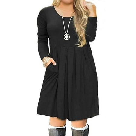 FRESHLOOK Women s Plus Size Casual Long Sleeve Pleated T FRESHLOOK Women s Plus Size Casual Long Sleeve Pleated T