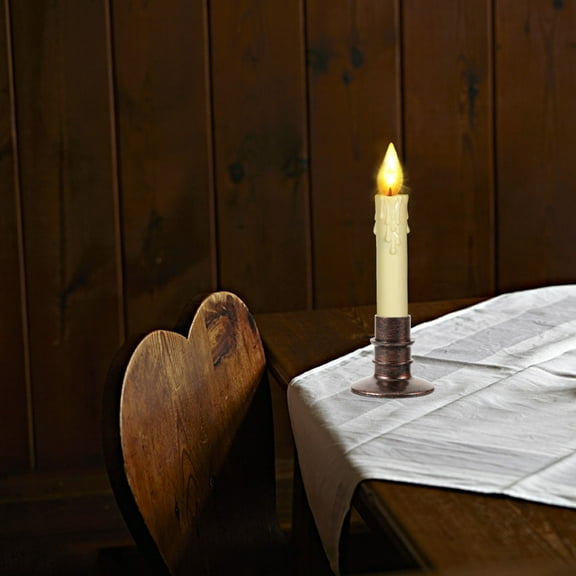 Moluckfu Candles Holders Decor for Anniversaries Dark Brown Plastic 6Pcs