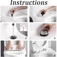 thumbnail image 7 of Square Toilet Seat Soft Close with Easy Quick Release Top Fix Adjustable Hinges, Easy Installation, White, 34.5X43CM(13.58X16.92IN), 7 of 7