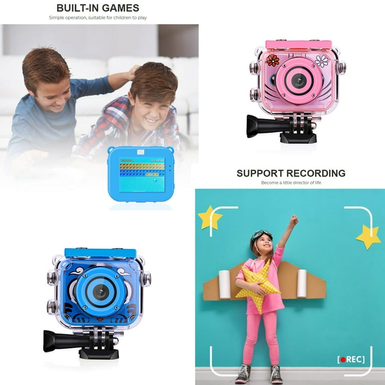 XZKING Kids Camera Waterproof Camcorder, 1080P HD Action