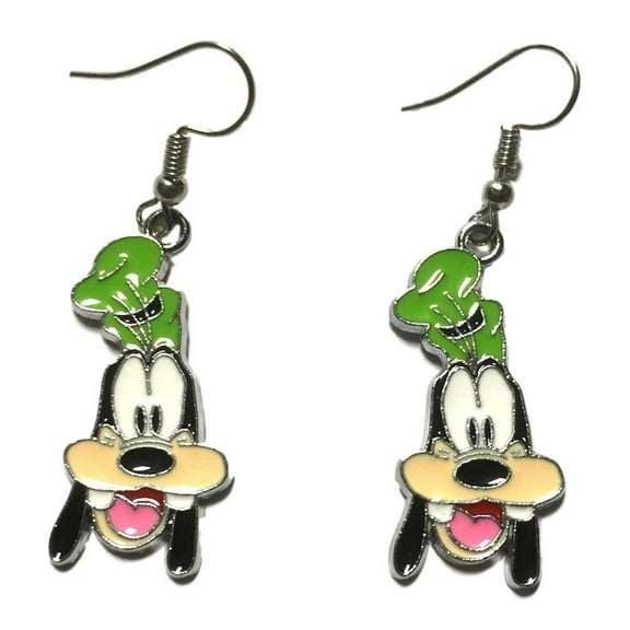 Goofy Cartoon Character Enamel Metal French Wire Earrings