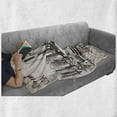 thumbnail image 6 of Florida Soft Flannel Fleece Blanket, Hand Drawn Miami Cityscape Sketch USA Architecture Theme Abstract Buildings, Cozy Plush for Indoor and Outdoor Use, 70" x 90", Tan and Dark Brown, by Ambesonne, 6 of 6