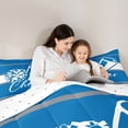 thumbnail image 5 of Homewish Sport Cheerleading 3 Pieces Queen Comforter Set For Kids Children Teens Girls,Geometric Stripes Ultra Soft Bedding Sets,Girly Dreamy Dance Bedding Comforter Set,Luxury Bedroom Decor, 5 of 8