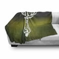 thumbnail image 3 of Hunting Soft Flannel Fleece Throw Blanket, Deer Head with Horns Concept Artwork Be Free Phrase Stag Free Nature, Cozy Plush for Indoor and Outdoor Use, 50" x 60", Multicolor, by Ambesonne, 3 of 6