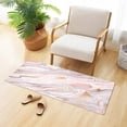 thumbnail image 2 of GZHJMY Pink Marble Bathroom Rug Mat,Soft and Absorbent Bath Mats Non-Slip Carpet Machine Washable Kitchen Mat for Bathroom, Tub and Shower 39x20in Carpet Runner, 2 of 7