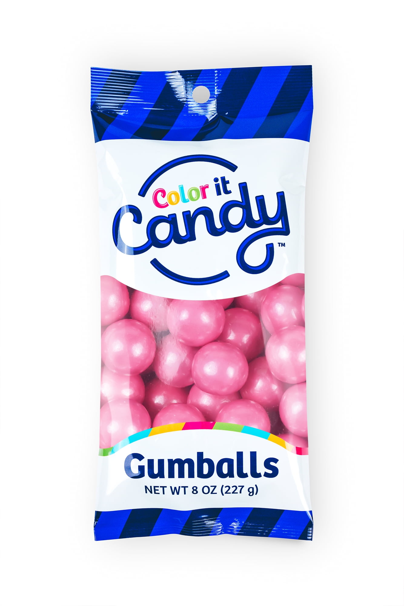 Color It Candy Shimmer Bright Pink Decorative Candy Buffet Gumballs, 8 oz