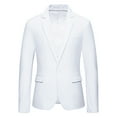 thumbnail image 2 of Busydd Suit Jacket for Men Fashion Formal Solid Color Suit Jacket Casual Turndown Collar One Button Blazer Slim Lightweight Long Sleeve Business Prom Coat Men's Sport Coats & Blazers, 2 of 9