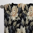 thumbnail image 5 of Designart "Opulent Floral Damask In Black And Beige VI" Damask Room Darkening Curtain Single Panel, 5 of 6