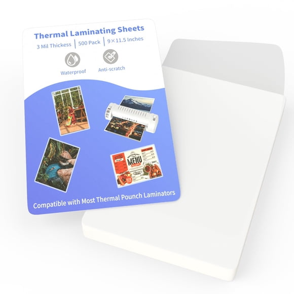Thermal Laminating Pouches, FungLam Clear Laminating Sheets, 3 Mil Thickness Thermal Laminating Sheets, 9×11.5 Inch Laminator