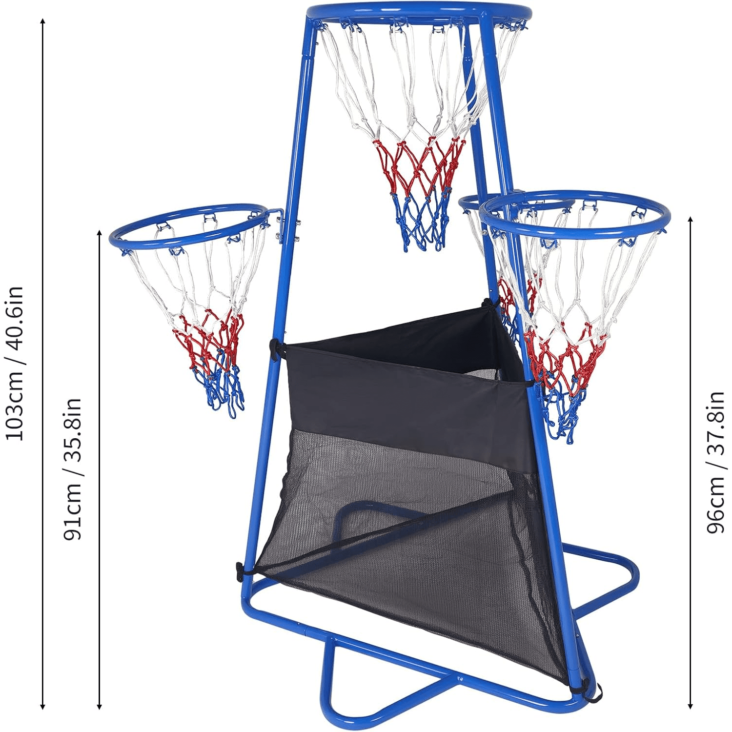 4 Hoop Basketball Set,Mini Adjustable Basketball Goal with Pump for  Indoor & Outdoor Play,Fun Basketball Game for Ages 3+ Birthday Gift