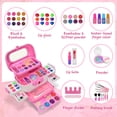 thumbnail image 2 of WATTNE Kids Makeup Kit for Girl, 55 Pcs Girl Toys Kids Makeup Set with Real Cosmetic, Washable Make Up Kit, Pretend Play Makeup Toys for 3 4 5 6 7 8 9 10 11 12 Years Old Kids Birthday Gifts (Pink), 2 of 8