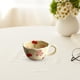 thumbnail image 1 of Taza de café de cerámica, taza de té de la leche con flores irregulares, taza de café reutilizable con asa, taza de café de 8,5 con flor para Bar y Rosa, 1 of 8