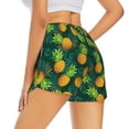 thumbnail image 3 of Fotbe Pineapples with Palm Leaves Womens High Waist Running Shorts Athletic Workout Quick Dry Shorts for Women with Pockets Gym Yoga Summer Shorts-X-Large, 3 of 9