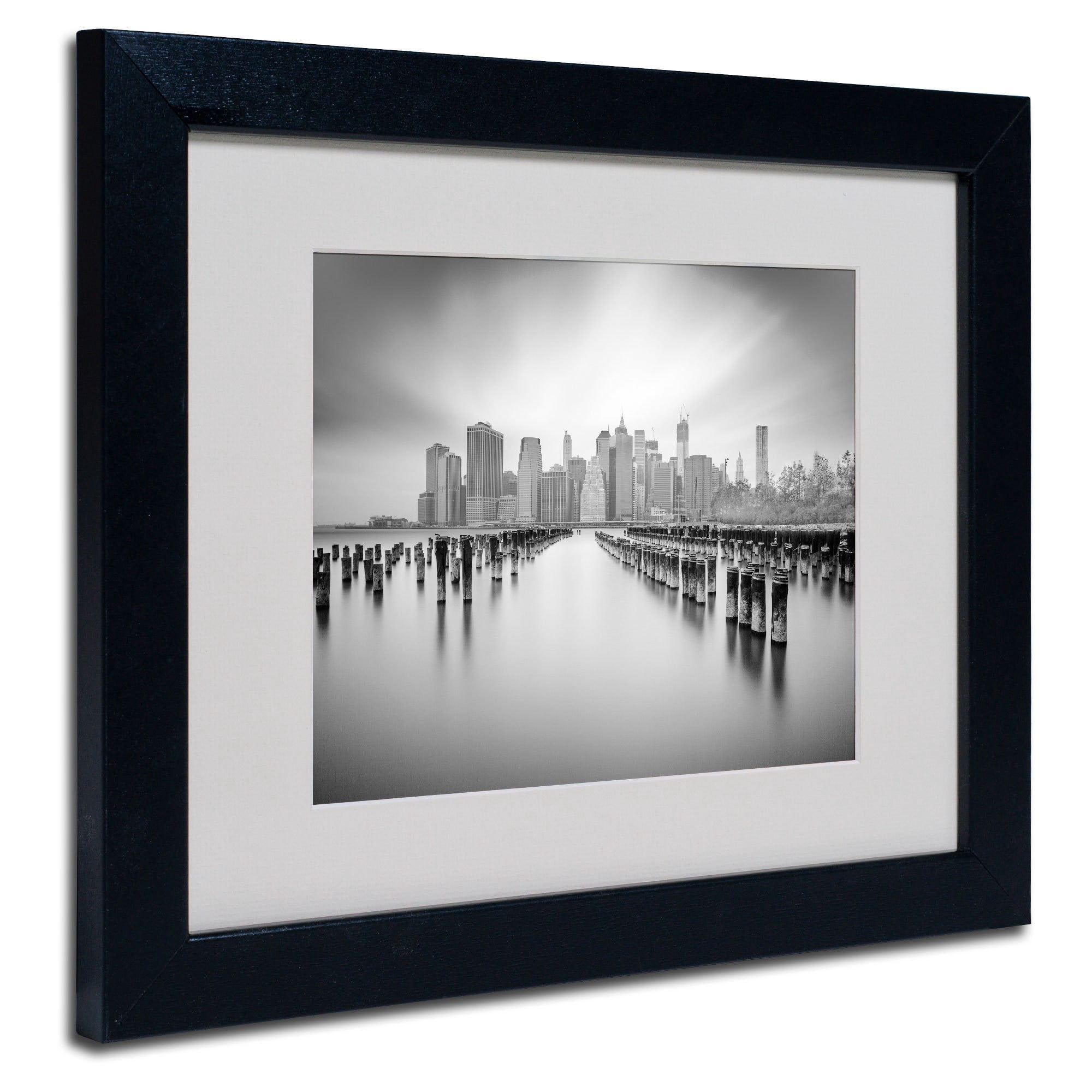 Matted art under acrylic in a wood frame