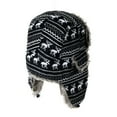 thumbnail image 4 of WITHMOONS Nordic Earflap Cap Trapper Trooper Ushanka Aviator Hat YZT0095 (Black), 4 of 5