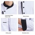 thumbnail image 5 of Unisex Chef Jacket Men's Chef Coat Restaurant Kitchen Chef Uniform White 2XL, 5 of 6