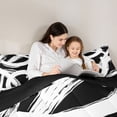 thumbnail image 5 of Homewish Teens Abstract 3D Stripes 3-Piece Full Size Comforter Sets,Geometric Lines Bedding Comforter Set,Retro Vintage Lightweight Bedding Sets,Luxury Bedroom Decor,Reversible, 5 of 8