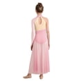 thumbnail image 4 of TTAO Teen Girls Ballet High-Low Skirt Latin Jazz Contemporary Dance Dress Dancing Gymnastics Skirted Leotard Pink 12, 4 of 7
