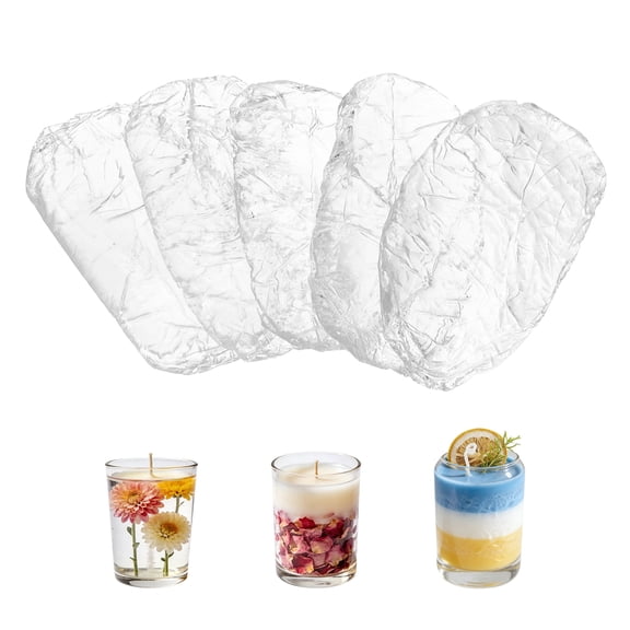 1lb Gel Wax for Candle Making, High Transparency Gel Wax Melts Candles Making Supplies for DIY Handmade Candle Decorative Material Supplies, White,5pcs