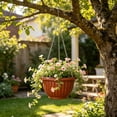 thumbnail image 5 of DefiDgd Plastic Hanging Flower Planter Pot with Metal Hanging Chain,Breathable Planter Container for Indoor Outdoor Greenery,Balcony Patio Garden Home Decor(BB), 5 of 6
