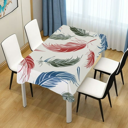 

ALAZA Beautiful Feathers Rectangle Tablecloth Tablecover Dinning Table Cloth 60 x120