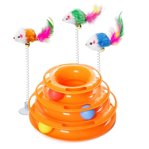 Cat Toy 3 of Interactive Play Circle Track with Moving Ball Satisfies