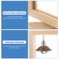 thumbnail image 3 of Double Sided Rotating Wood Picture Frame Rotating Wood Photo Frame Home Decor with Lamp, 3 of 8