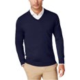 thumbnail image 1 of Club Room Mens Merino Knit Sweater, Blue, Small, 1 of 2