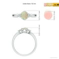 thumbnail image 6 of Angara Natural Opal Ring - Solitaire Oval Opal Split Shank Ring with Trio Diamonds in 925 Sterling Silver for Women | October Birthstone Jewelry (Ring Size = 10.5), 6 of 10