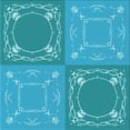 thumbnail image 1 of Ahgly Company Indoor Square Patterned Dark Turquoise Green Area Rugs, 4' Square, 1 of 6