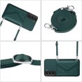 thumbnail image 2 of Allytech Galaxy S22 Wallet Case with Shoulder Strap, RFID Blocking Luxury PU Leather Shockproof Cards Slots Stand Anti-Scratch Magnetic Closure Phone Case for Samsung Galaxy S22, Green, 2 of 8