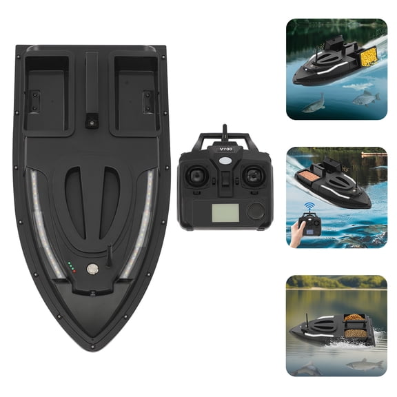 ABS Exquisite Fishing Bait Boat Remote Control Battery Powered Bait Boat with LCD Display