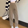 thumbnail image 2 of MaFYtyTPR Women Warm And Cold Cotton Pants Lightweight Plus Size High Waist Casual Versatile Women Pants Long Pants Khaki XXL, 2 of 5