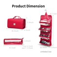 thumbnail image 2 of Bolsa de maquillaje Royalfair, enrollable, de viaje, color rojo, para mujer, 2 of 8