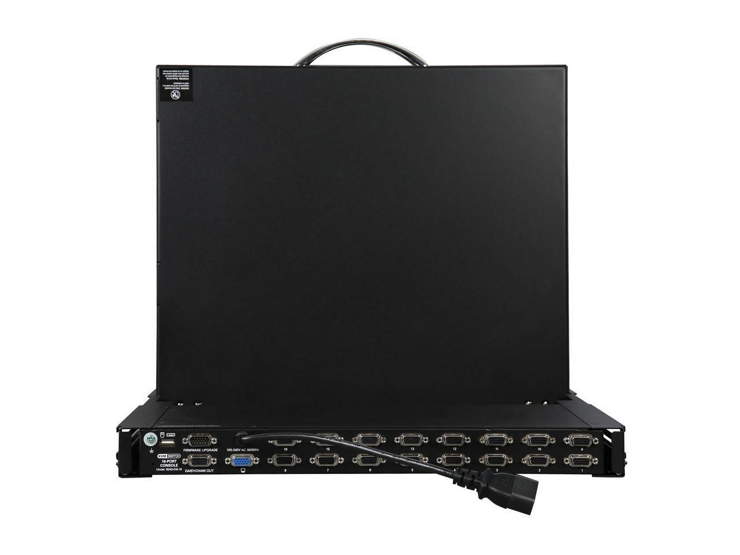 Tripp Lite 16-Port 1U Rack-Mount Console KVM Switch with 19-in. LCD, PS/2 or USB, VGA, TAA (B040-016-19) - image 4 of 5