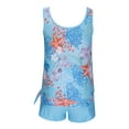 thumbnail image 4 of Aloohaidyvio Tankini Swimsuits for Women Loose Fit Floral Printed Modest Two Piece Bathing Suits on Clearance Blue L, 4 of 4
